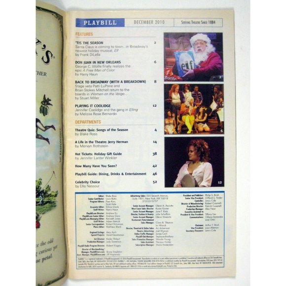 Time Stands Still Playbill December 2010 Laura Linny Brian d'Arcy James Bogosian - Picture 3 of 8